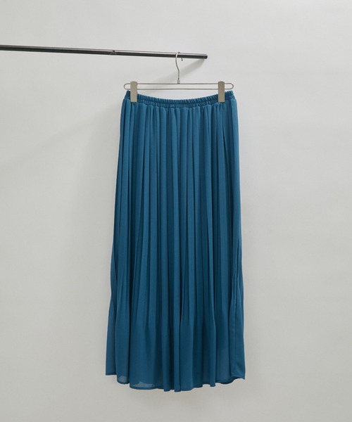 SALON adam et rope'(サロン アダム エ ロペ)の「【WEB限定】【手洗い可能】シフォンシアープリーツスカート(スカート・レディース・ライトグレー/カーキ/ブルー系その他3・FREE)」の21枚目の写真