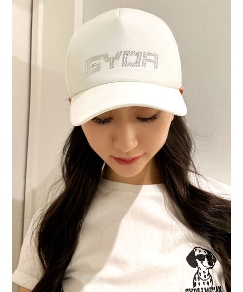 GYDA(ジェイダ)の「GYDAストーンCAP(キャップ・レディース・ブラック/オフホワイト・FREE)」の7枚目の写真