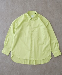 リラックスバックプリーツシャツ＜シャルトルーズグリーン＞