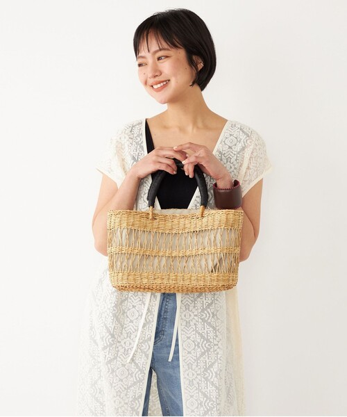 SHIPS Colors(シップス カラーズ)の「SHIPS Colors:トートバッグ(かごバッグ・レディース・ブラック/ナチュラル・ONE SIZE)」の17枚目の写真