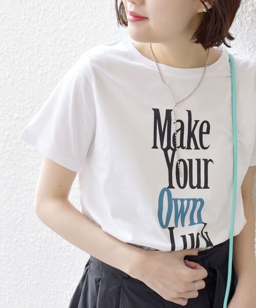 SHIPS（シップス）の「* オーガニックコットン 2パターン ロゴ TEE◆（Tシャツ/カットソー・レディース・ダークグレー/ライトピンク/ピンク/ライトホワイト/ホワイト/チャコールグレー・ONE SIZE）」の2枚目の写真