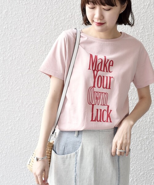 SHIPS（シップス）の「* オーガニックコットン 2パターン ロゴ TEE◆（Tシャツ/カットソー・レディース・ダークグレー/ライトピンク/ピンク/ライトホワイト/ホワイト/チャコールグレー・ONE SIZE）」の5枚目の写真