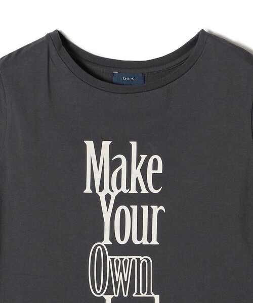 SHIPS（シップス）の「* オーガニックコットン 2パターン ロゴ TEE◆（Tシャツ/カットソー・レディース・ダークグレー/ライトピンク/ピンク/ライトホワイト/ホワイト/チャコールグレー・ONE SIZE）」の16枚目の写真