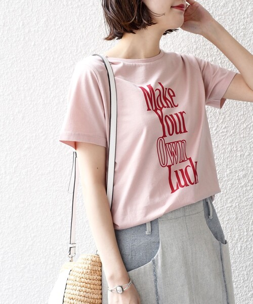 SHIPS（シップス）の「* オーガニックコットン 2パターン ロゴ TEE◆（Tシャツ/カットソー・レディース・ダークグレー/ライトピンク/ピンク/ライトホワイト/ホワイト/チャコールグレー・ONE SIZE）」の22枚目の写真