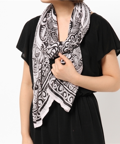 チャイハネ（チャイハネ）の「【チャイハネ】トライバルストール（ストール/ショール・レディース・ブラック/アイボリー/ホワイト/カーキ/オレンジ/ピンク/レッド/イエロー/ブルー/グリーン/パープル/ネイビー/ブラウン/オレンジ系その他/ライトブルー・FREE）」の21枚目の写真