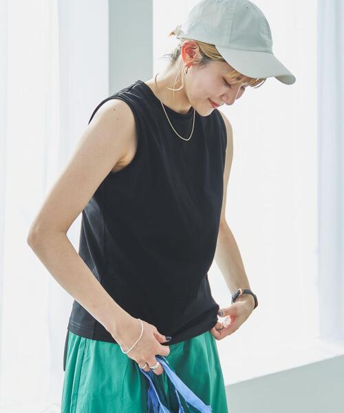 coen(コーエン)の「強撚ノースリーブ(タンクトップ・レディース・ブラック/ホワイト/イエロー・M/L)」の7枚目の写真