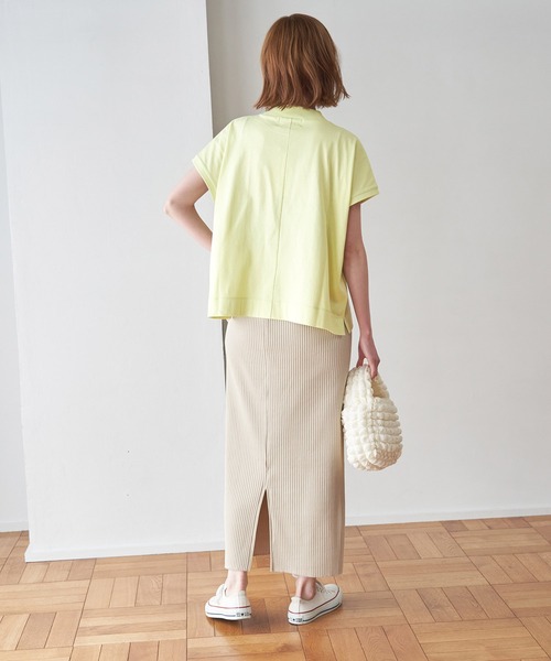 ROPE' PICNIC(ロペピクニック)の「ラク美tee/トルコオーガニックコットンモックネックフレンチスリーブトップス(Tシャツ/カットソー・レディース・ブラック/オフホワイト/イエロー/ブルー/ホワイト系その他5・38)」の20枚目の写真
