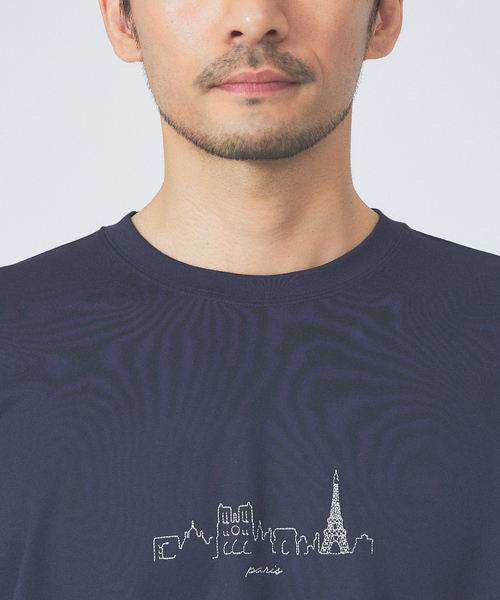 ABAHOUSE GRAY（アバハウスグレイ）の「【CITY】刺繍 ポンチ 半袖 Tシャツ（Tシャツ/カットソー・メンズ・ホワイト/ブラック/ネイビー/グリーン/セージグリーン・46/48）」の22枚目の写真
