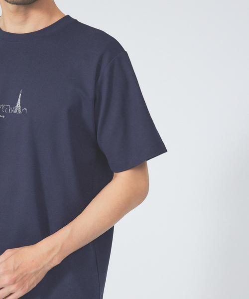 ABAHOUSE GRAY（アバハウスグレイ）の「【CITY】刺繍 ポンチ 半袖 Tシャツ（Tシャツ/カットソー・メンズ・ホワイト/ブラック/ネイビー/グリーン/セージグリーン・46/48）」の11枚目の写真