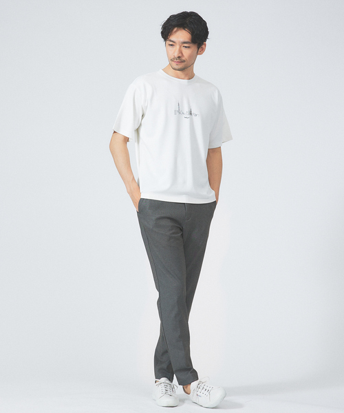 ABAHOUSE GRAY（アバハウスグレイ）の「【CITY】刺繍 ポンチ 半袖 Tシャツ（Tシャツ/カットソー・メンズ・ホワイト/ブラック/ネイビー/グリーン/セージグリーン・46/48）」の10枚目の写真