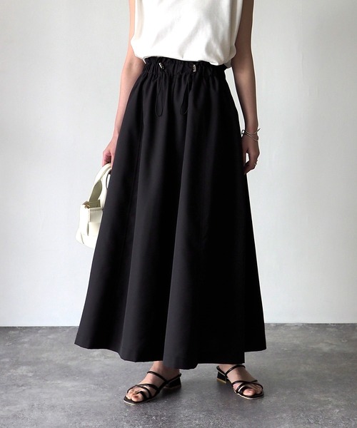 Riberry（リベリー）の「ウエストドロストカーゴフレアスカート（スカート・レディース・ライトグレー/カーキ/ブラック/アイボリー・MEDIUM）」の17枚目の写真