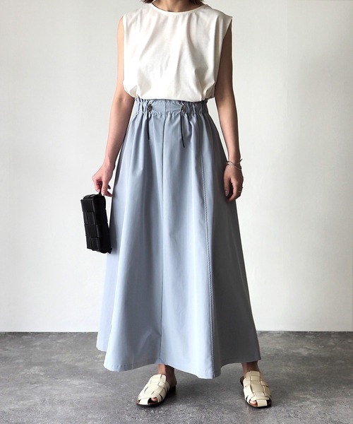 Riberry（リベリー）の「ウエストドロストカーゴフレアスカート（スカート・レディース・ライトグレー/カーキ/ブラック/アイボリー・MEDIUM）」の20枚目の写真