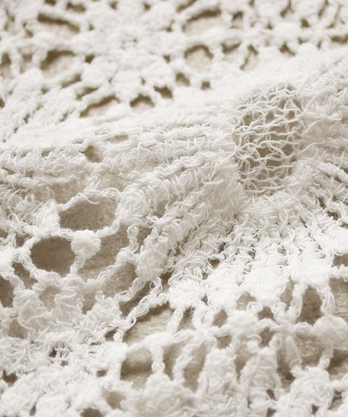 クロシェ編み スカラップカーディガン（カーディガン/ボレロ）｜e