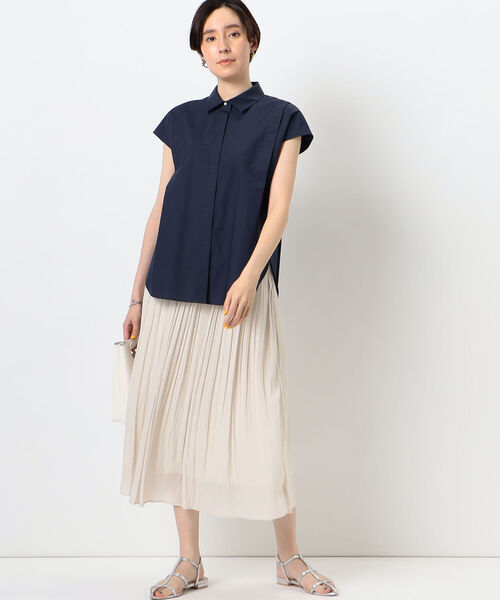 NOLLEY’S（ノーリーズ）の「ショートスリーブシャツ（シャツ/ブラウス・レディース・ホワイト/ブルー系その他3/ネイビー/ピンク・38）」の18枚目の写真