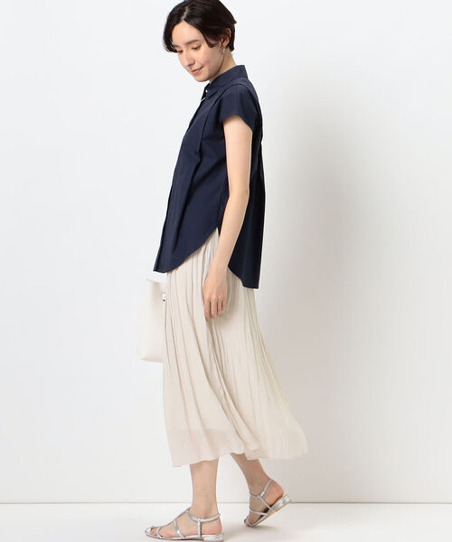 NOLLEY’S（ノーリーズ）の「ショートスリーブシャツ（シャツ/ブラウス・レディース・ホワイト/ブルー系その他3/ネイビー/ピンク・38）」の19枚目の写真