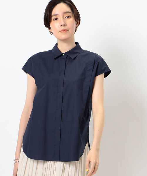 NOLLEY’S（ノーリーズ）の「ショートスリーブシャツ（シャツ/ブラウス・レディース・ホワイト/ブルー系その他3/ネイビー/ピンク・38）」の21枚目の写真