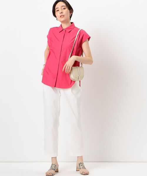 NOLLEY’S（ノーリーズ）の「ショートスリーブシャツ（シャツ/ブラウス・レディース・ホワイト/ブルー系その他3/ネイビー/ピンク・38）」の22枚目の写真