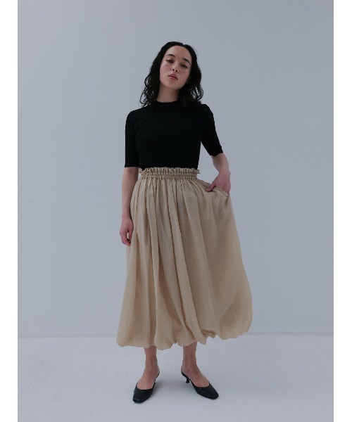 SORIN（ソリン ）の「シアーリブ ショルダースリットTOP（Tシャツ 