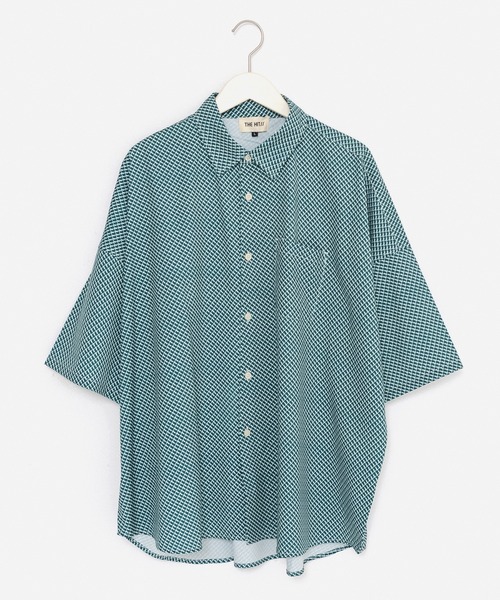 THE HITSS（ヒッツ）の「【THE HITSS】USED LIKE 総柄プリント リラックスフィット レギュラーカラーシャツ/半袖（シャツ/ブラウス・メンズ・ブラック系1/ベージュ系/ネイビー系/ホワイト系/ブラウン系/ベージュ系1/サックスブルー系/ブラック系/イエロー系/グリーン系・M/XL/L）」の8枚目の写真