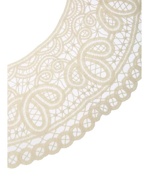 Samansa Mos2（サマンサ モスモス）の「ケミカルレース付け襟（ストール/ショール・レディース・キナリ/オフホワイト/ブラック・F）」の8枚目の写真