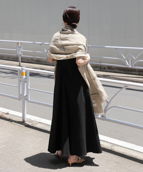 VERMEIL par iena（ヴェルメイユパーイエナ）の「【PLAIDIE/プレディ】STOLE（ナチュラル）（ストール/ショール・レディース・アイボリー・FREE）」の4枚目の写真