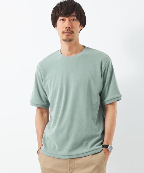 green label relaxing（グリーンレーベルリラクシング）の「クリアアゼ クルーネック Tシャツ（Tシャツ/カットソー・メンズ・ターコイズブルー/ホワイト/ライム・S/M/XL/L）」の3枚目の写真