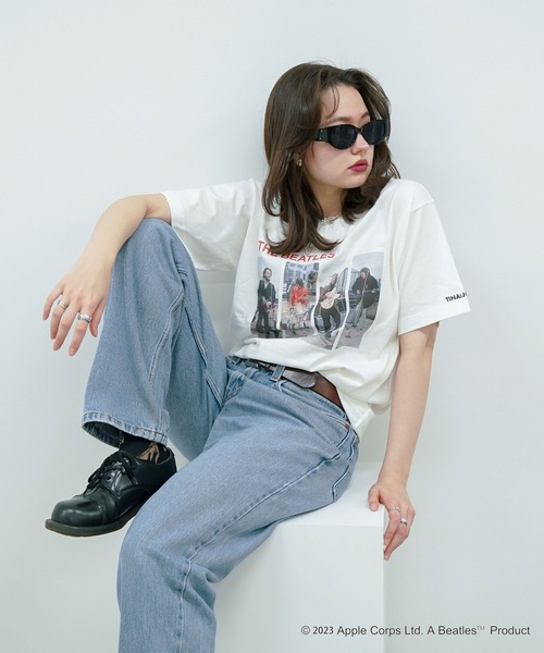TINA:JOJUN(ティーナジョジュン)の「THE BEATLES Tシャツ TINA:JOJUN(Tシャツ/カットソー・レディース・レッド/ブラック・M)」の19枚目の写真
