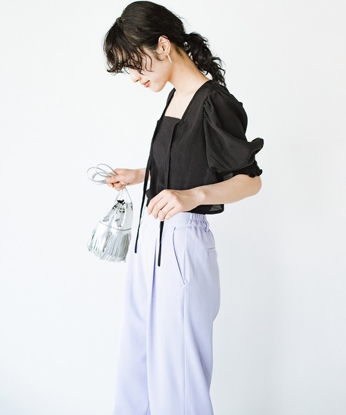 haco!（ハコ）の「軽やかな半袖登場！前後２WAY！着るだけで二の腕カバーとオシャレ完成の万能アームボレロ（カーディガン/ボレロ・レディース・ライトカーキ/ブラック/オフホワイト・SMALL/MEDIUM/LARGE/X-LARGE）」の8枚目の写真