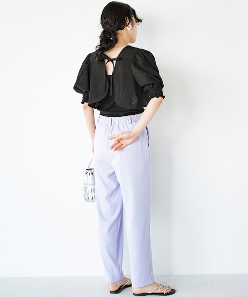 haco!（ハコ）の「軽やかな半袖登場！前後２WAY！着るだけで二の腕カバーとオシャレ完成の万能アームボレロ（カーディガン/ボレロ・レディース・ライトカーキ/ブラック/オフホワイト・SMALL/MEDIUM/LARGE/X-LARGE）」の17枚目の写真