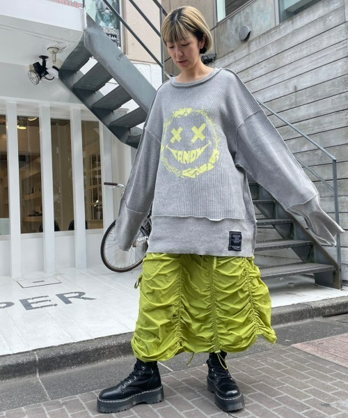 Candy Stripper（キャンディストリッパー）の「DRAWSTRING GATHER スカート（スカート・レディース・ブラック/ピンク/アイボリー/グリーン・2）」の14枚目の写真