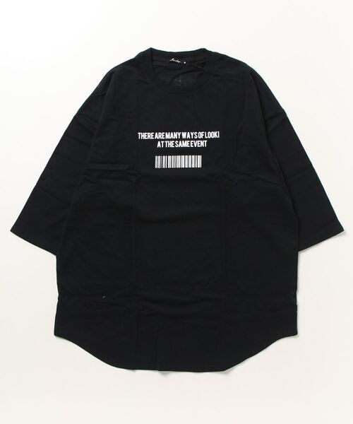 FUNALIVE（ファンアライブ）の「7分袖プリントロンT（Tシャツ/カットソー・メンズ・チャコール/グリーン/サックスブルー/ネイビー/ベージュ/ホワイト/チャコールグレー/ブラック/ブラック系/グレー系/ベージュ系/グリーン系/ホワイト系2/ホワイト系/ホワイト系1/杢グレー・M/L/XL）」の6枚目の写真