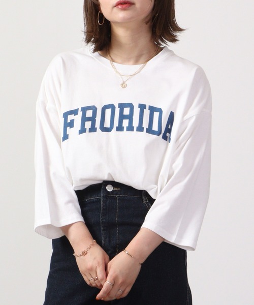 FUNALIVE（ファンアライブ）の「7分袖プリントロンT（Tシャツ/カットソー・メンズ・チャコール/グリーン/サックスブルー/ネイビー/ベージュ/ホワイト/チャコールグレー/ブラック/ブラック系/グレー系/ベージュ系/グリーン系/ホワイト系2/ホワイト系/ホワイト系1/杢グレー・M/L/XL）」の2枚目の写真