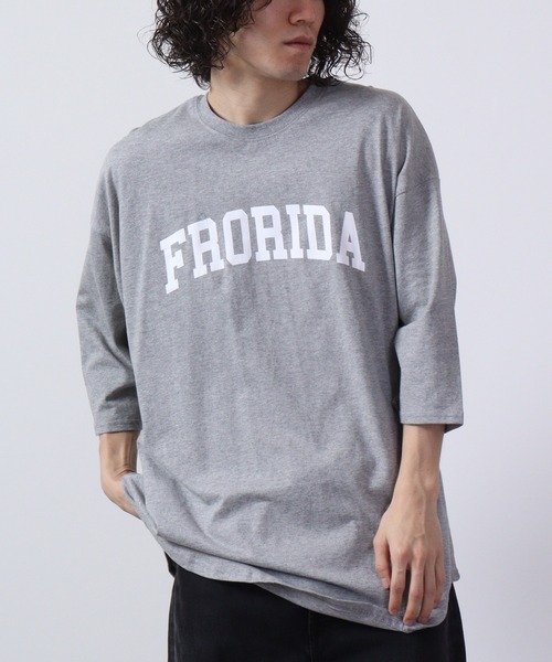 FUNALIVE（ファンアライブ）の「7分袖プリントロンT（Tシャツ/カットソー・メンズ・チャコール/グリーン/サックスブルー/ネイビー/ベージュ/ホワイト/チャコールグレー/ブラック/ブラック系/グレー系/ベージュ系/グリーン系/ホワイト系2/ホワイト系/ホワイト系1/杢グレー・M/L/XL）」の8枚目の写真