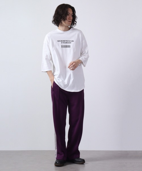 FUNALIVE（ファンアライブ）の「7分袖プリントロンT（Tシャツ/カットソー・メンズ・チャコール/グリーン/サックスブルー/ネイビー/ベージュ/ホワイト/チャコールグレー/ブラック/ブラック系/グレー系/ベージュ系/グリーン系/ホワイト系2/ホワイト系/ホワイト系1/杢グレー・M/L/XL）」の20枚目の写真