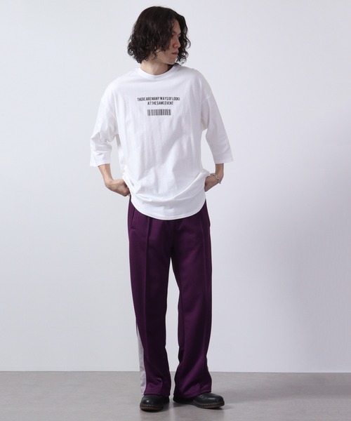 FUNALIVE（ファンアライブ）の「7分袖プリントロンT（Tシャツ/カットソー・メンズ・チャコール/グリーン/サックスブルー/ネイビー/ベージュ/ホワイト/チャコールグレー/ブラック/ブラック系/グレー系/ベージュ系/グリーン系/ホワイト系2/ホワイト系/ホワイト系1/杢グレー・M/L/XL）」の21枚目の写真