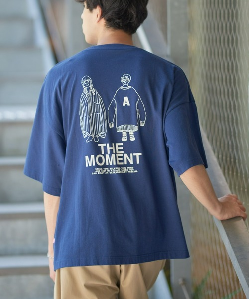 CIAOPANIC TYPY（チャオパニックティピー）の「【ユニセックス】USAコットンドローイングタッチバックプリントTee（Tシャツ/カットソー・メンズ・ネイビー/ホワイト/ブラック・MEDIUM/LARGE）」の21枚目の写真