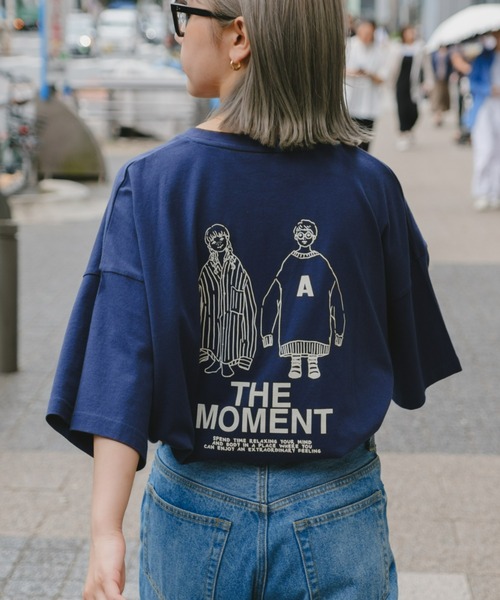 CIAOPANIC TYPY（チャオパニックティピー）の「【ユニセックス】USAコットンドローイングタッチバックプリントTee（Tシャツ/カットソー・メンズ・ネイビー/ホワイト/ブラック・MEDIUM/LARGE）」の19枚目の写真