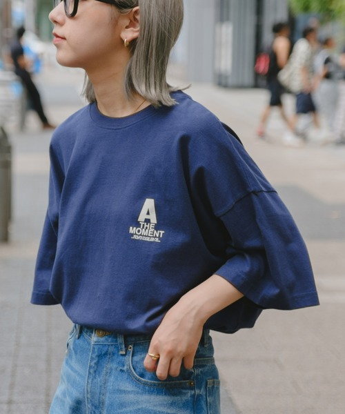 CIAOPANIC TYPY（チャオパニックティピー）の「【ユニセックス】USAコットンドローイングタッチバックプリントTee（Tシャツ/カットソー・メンズ・ネイビー/ホワイト/ブラック・MEDIUM/LARGE）」の9枚目の写真