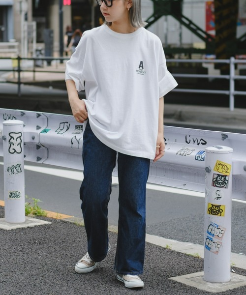 CIAOPANIC TYPY（チャオパニックティピー）の「【ユニセックス】USAコットンドローイングタッチバックプリントTee（Tシャツ/カットソー・メンズ・ネイビー/ホワイト/ブラック・MEDIUM/LARGE）」の5枚目の写真