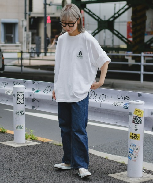 CIAOPANIC TYPY（チャオパニックティピー）の「【ユニセックス】USAコットンドローイングタッチバックプリントTee（Tシャツ/カットソー・メンズ・ネイビー/ホワイト/ブラック・MEDIUM/LARGE）」の15枚目の写真