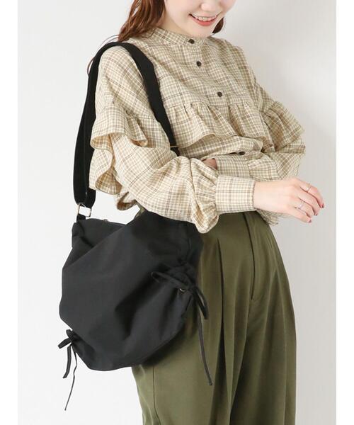ehka sopo（エヘカソポ）の「サイドドロストショルダーバッグ（ハンドバッグ・レディース・キナリ/カーキ/ブラック・F）」の3枚目の写真