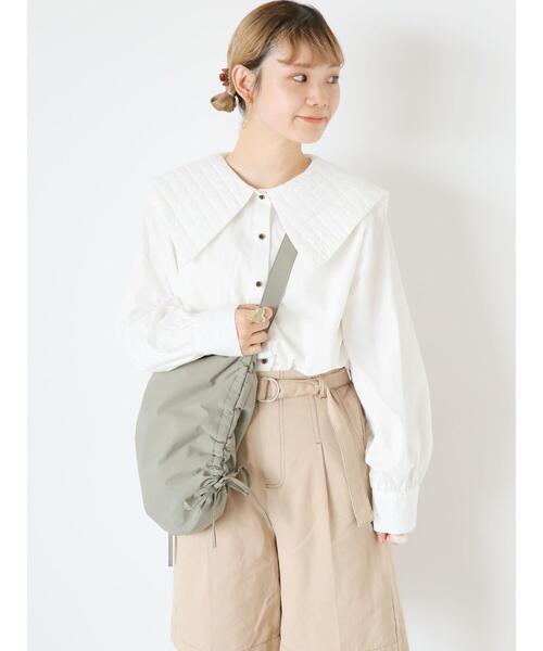 ehka sopo（エヘカソポ）の「サイドドロストショルダーバッグ（ハンドバッグ・レディース・キナリ/カーキ/ブラック・F）」の8枚目の写真