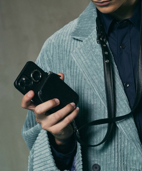 MAISON SPECIAL iPhone15用ケース メタリック 新品 未使用 UNISEX》iPhone Case with Zip Coin Case for 13/14/15/15Pro