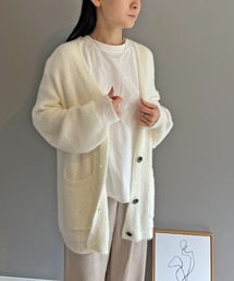 ふわふわシャギーニットカーディガン