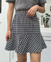 INGNI | 裾切替ツイードミニフレアスカート(スカート)