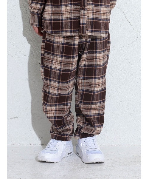 Ocean&Ground(オーシャン&グラウンド)の「チェックルーズストレートパンツ(80~140cm)(その他パンツ・キッズ・ネイビー/ブラウン・95/90/130/100/140/110/120/80)」の5枚目の写真