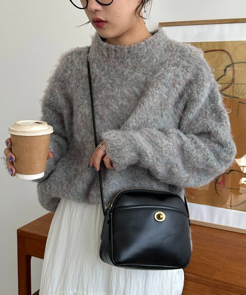 DISCOAT（ディスコート）の「【軽量/WEB限定】ヴィンテージライクミニショルダーバッグ（ショルダーバッグ・レディース・ブラウン/ブラック/ネイビー・FREE）」の21枚目の写真