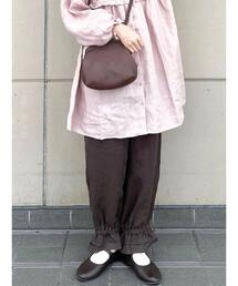 Samansa Mos2 | リネン裾フリルギャザーパンツ(その他パンツ)