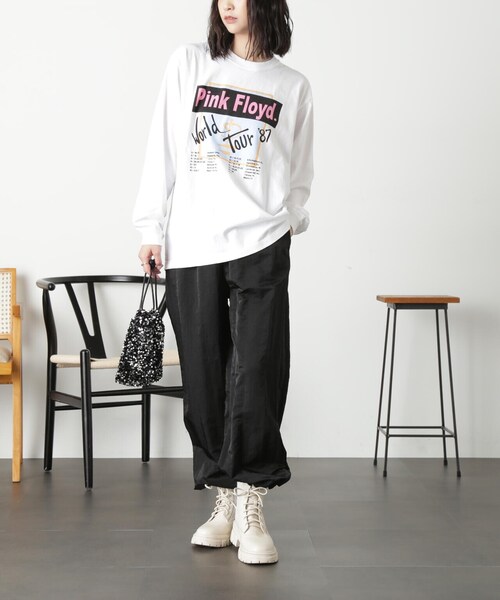 GOOD ROCK SPEED（グッドロックスピード）の「PINK FLOYED / ピンクフロイド ロングＴシャツ（Tシャツ/カットソー・レディース・ホワイト・FREE）」の7枚目の写真