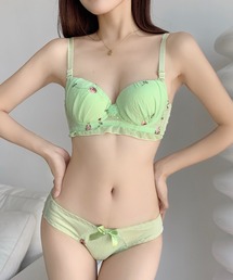 SETUP7（セットアップセブン）の「【SETUP7】※ レース刺繍ブラジャー＆ショーツ 2点セット 【対応サイズ A80/A85/B75/B80/C70/C75/D65/D70/E60/E65】 KNF040（ブラ&ショーツ）」